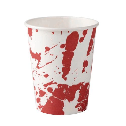 Copo de Papel Halloween Sangue - 10 unidades