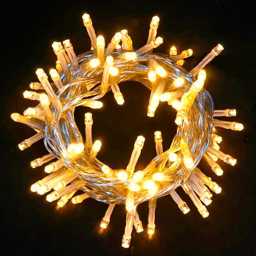 Cordão 100 LEDs Branco Quente 8 Funções 110v - 9m