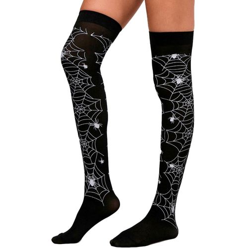 Meia 7/8 Halloween Preta Teia