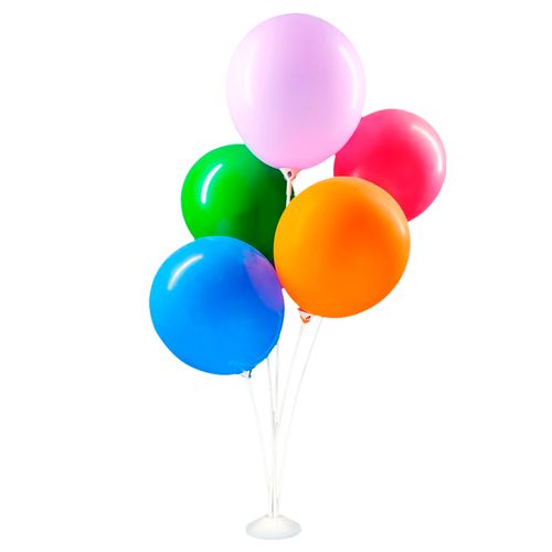 Suporte Arranjo Balão 5 Hastes Cristal - 45cm