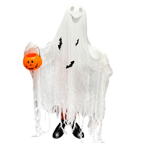 Boneco Fantasma Balde com Som Luz e Movimento - 120cm
