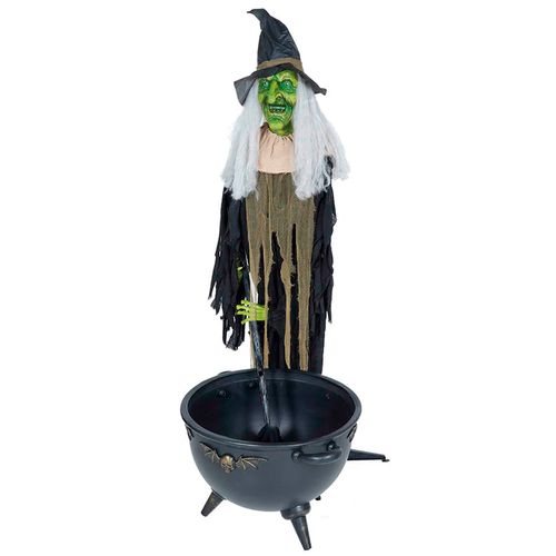 Boneco Bruxa Hilda Caldeirão com Som Luz e Movimento - 160cm