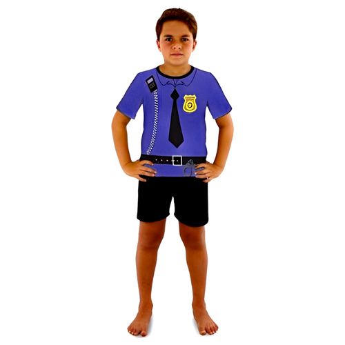 Fantasia Super Policial Infantil