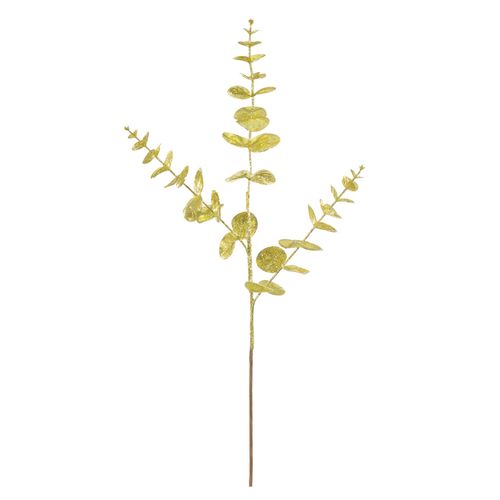Haste Eucalipto com Glitter Dourado - 69cm
