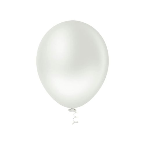 Balão 5 Pérola Branco - 25 unidades