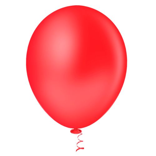 Balão 7 Redondo Liso Vermelho - 50 unidades