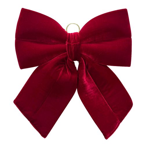 Laço Veludo Vermelho - 37cm