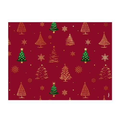 Jogo Americano Natal Vermelho - 04 unidades