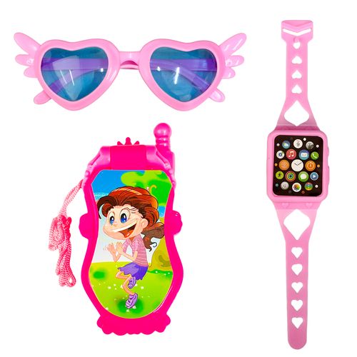 Kit Fashion - Telefone Relógio e Óculos