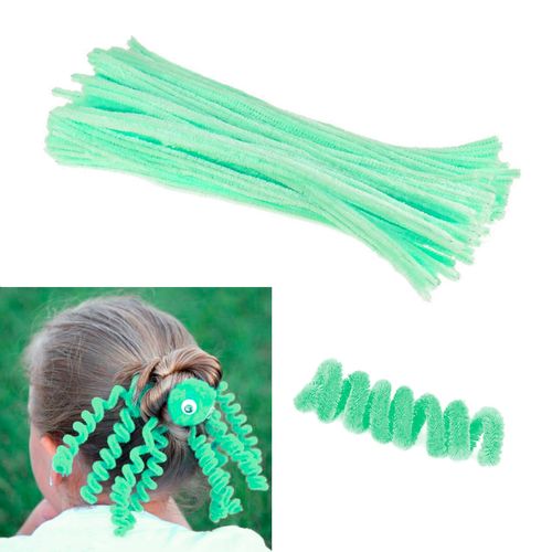Hastes Flexíveis Cabelo Maluco Verde Candy - 10 unidades