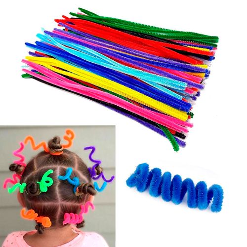 Hastes Flexíveis Cabelo Maluco Colorida - 10 unidades