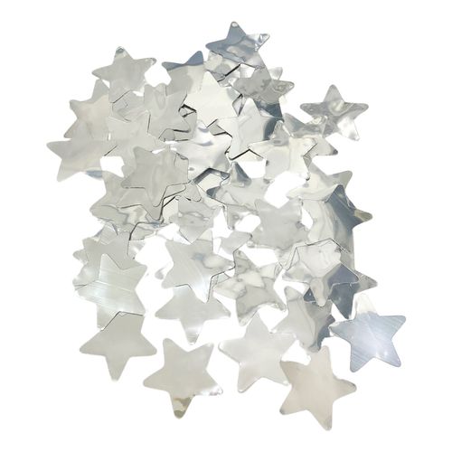 Confete Estrela 2cm Prata - 15 gramas