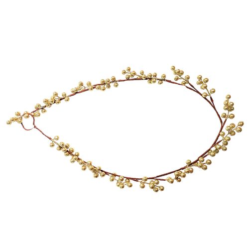 Galho Natal Longo com Frutas Dourado - 145cm