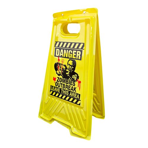 Cavalete Sinalização Danger Zumbi