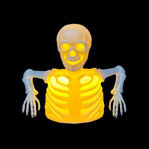 Caveira Meio Corpo com LED - 10cm