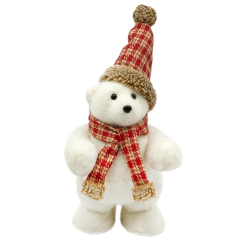 Boneco Urso Polar Cachecol - 32cm