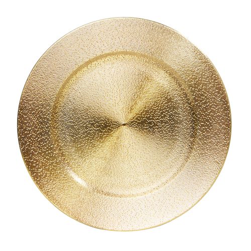 Sousplat Texturizado Dourado - 33cm