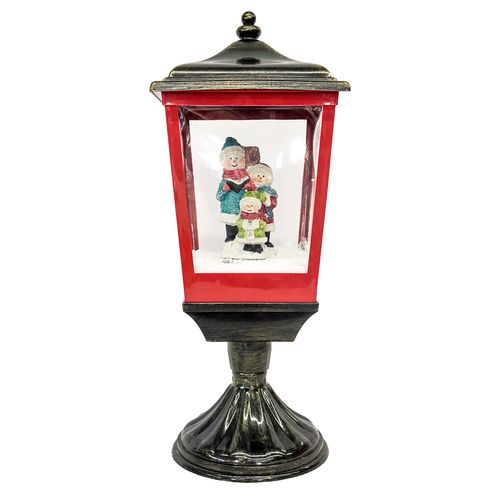 Poste de Mesa Natalino Bonecos de Neve com Som Luz e Movimento - 52cm