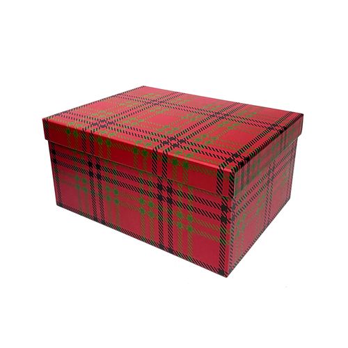 Caixa Presente Rígida Xadrez - 27,7cm