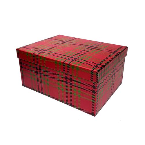Caixa Presente Rígida Xadrez - 29,6cm