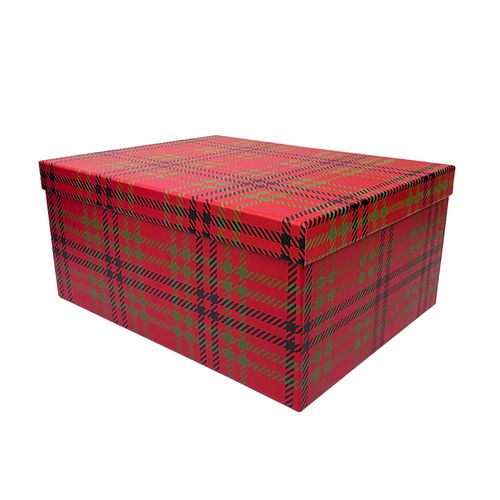 Caixa Presente Rígida Xadrez - 31,7cm