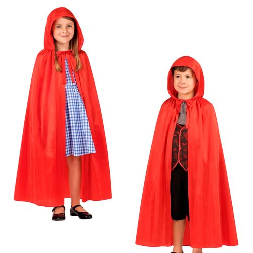 Capa Vermelha com Capuz Infantil