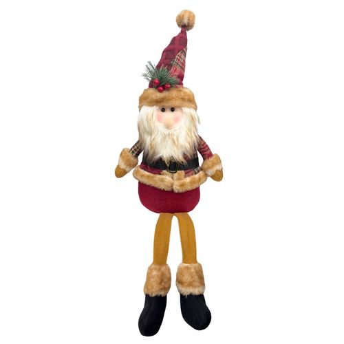 Boneco Papai Noel Sentado Vermelho - 60cm