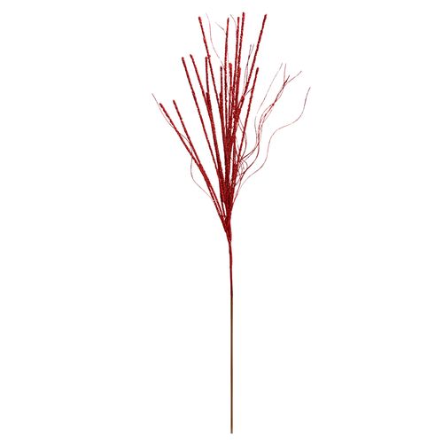 Haste Grass Natal com Glitter Vermelho - 72cm