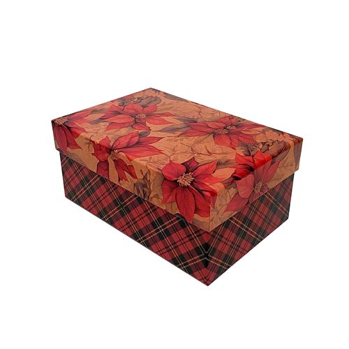 Caixa Presente Rígida Floral - 17,5cm