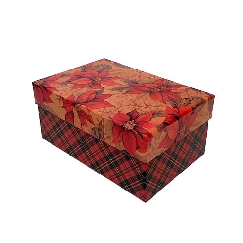 Caixa Presente Rígida Floral - 19,5cm