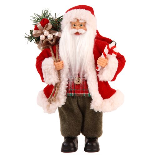 Papai Noel em Pé Vermelho e Branco - 30cm