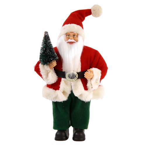 Papai Noel em Pé Vermelho e Verde - 30cm