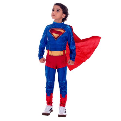 Fantasia Superman Longa Clássica Infantil