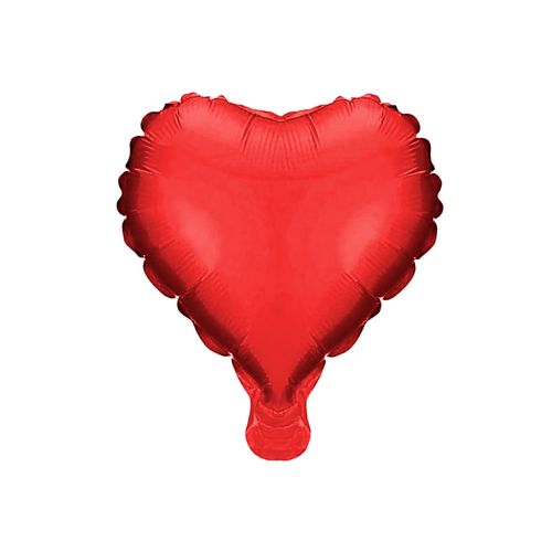 Balão Metalizado Coração Vermelho 5" - 06 unidades