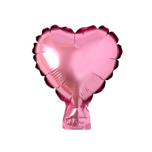 Balão Metalizado Coração Rosa 5" - 06 unidades