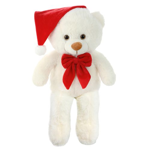 Urso Pelúcia Laço e Gorro Natal - 33cm