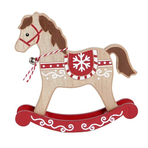 Enfeite Decorativo Cavalinho no Balanço MDF - 18cm