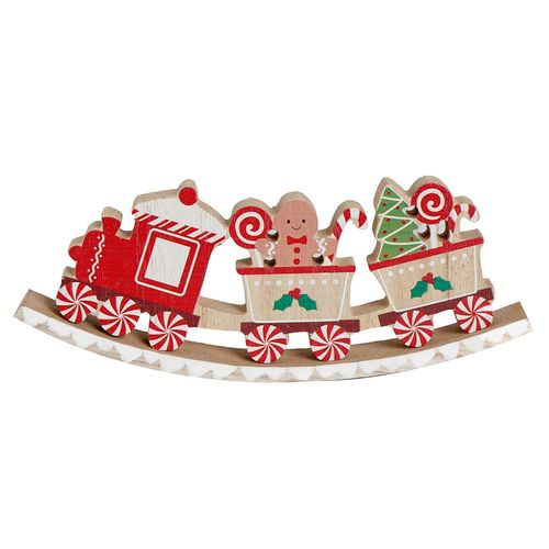 Enfeite Decorativo Trenzinho com Ginger MDF - 20cm