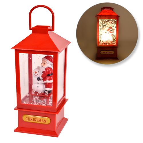 Lamparina Natal Noel e Boneco Neve com Som Luz e Movimento - 19cm