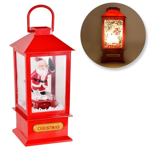Lamparina Natal Papai Noel com Som Luz e Movimento - 19cm