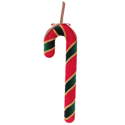 Enfeite Natalino Candy Cane Vermelho e Verde - 34cm