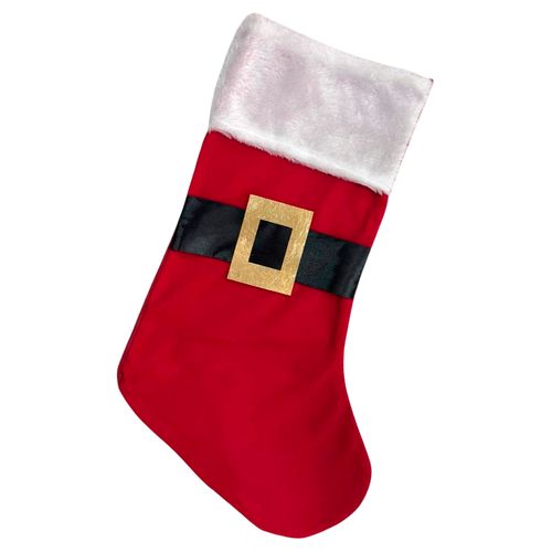 Meia Natalina Vermelha e Branca