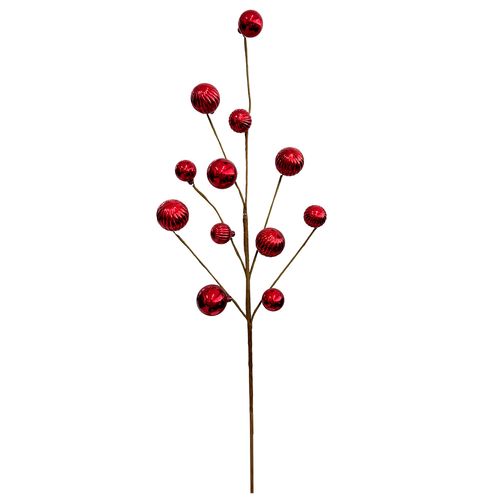 Haste Bolinhas Natalinas Vermelha - 70cm