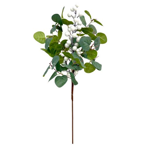 Haste Eucalipto com Cereja Pérola - 50cm