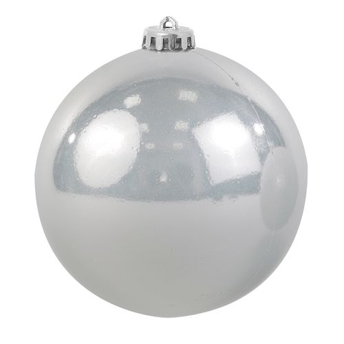 Bola de Natal Prata Perolada - 20cm