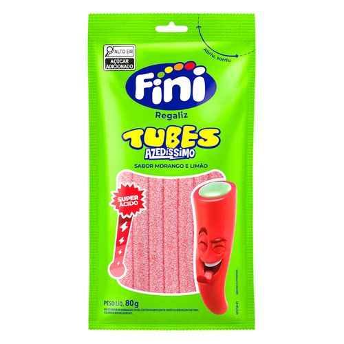 Tubes Morango Azedíssimo 80g - Fini