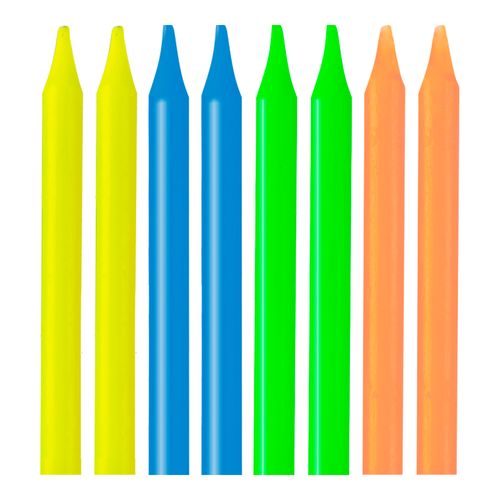 Vela Palito Colorida - 24 unidades