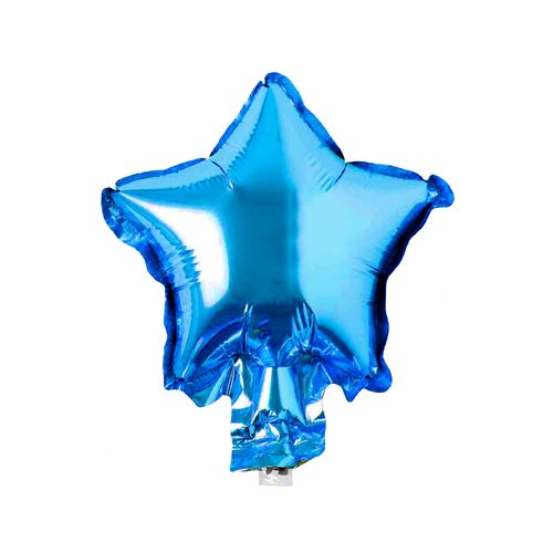 Balão Metalizado Estrela Azul 5" - 06 unidades