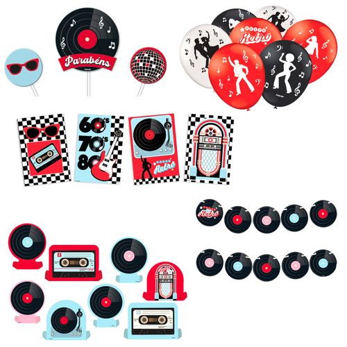*Kit Festa Retrô - 24 Peças