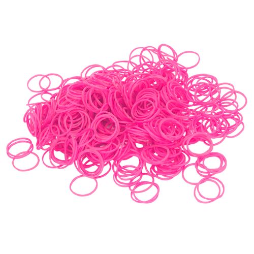 Mini Elástico de Cabelo Pink - 300 unidades